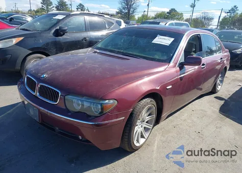 2005 BMW 745Li из США, поврежденный, VIN WBAGN63505DS56159